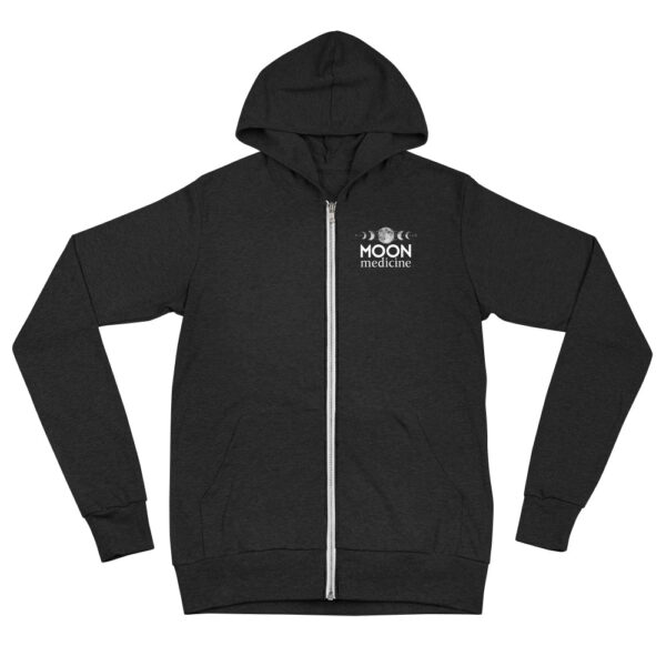 unisex lightweight zip hoodie charcoal black triblend front 61b6d7ef9646e