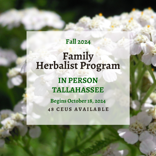 Family Herbalist Program TALLAHASSEE - Fall 2024 Intensive - Live, In Person